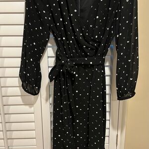 Point Sur faux-wrap dress in crinkle chiffon